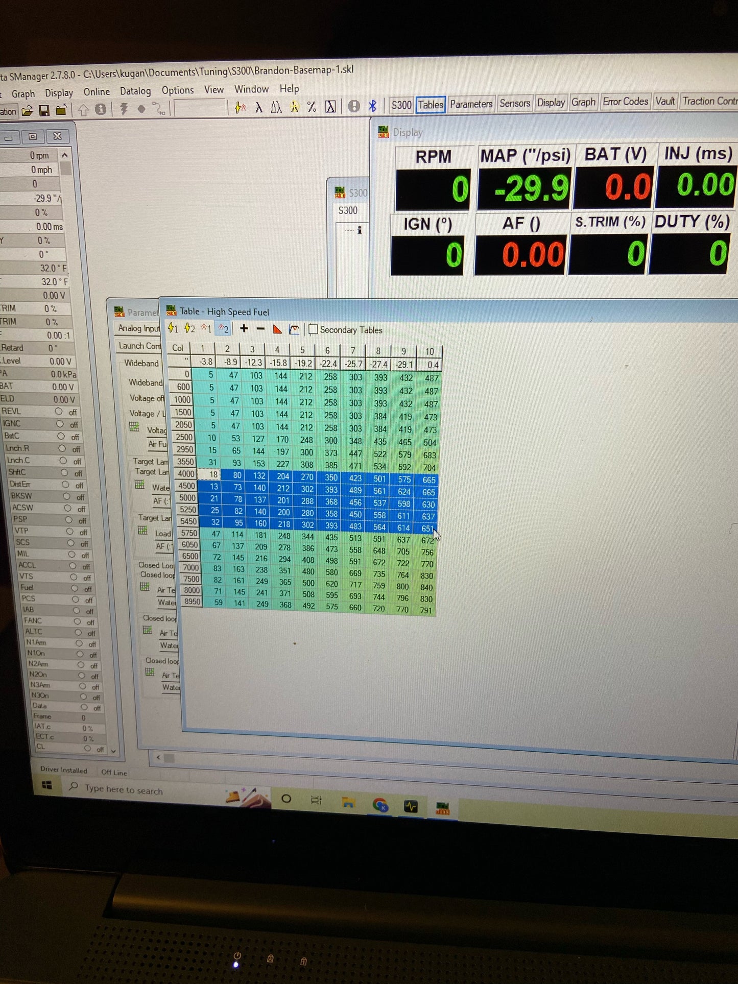 Hondata S300 / Kpro / Flashpro Basemap