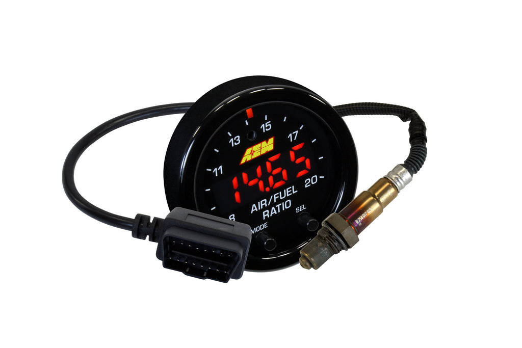 AEM X-Series OBD2 Wideband AFR Gauge (30-0334) – CAN Bus UEGO Controller with OBDII Output