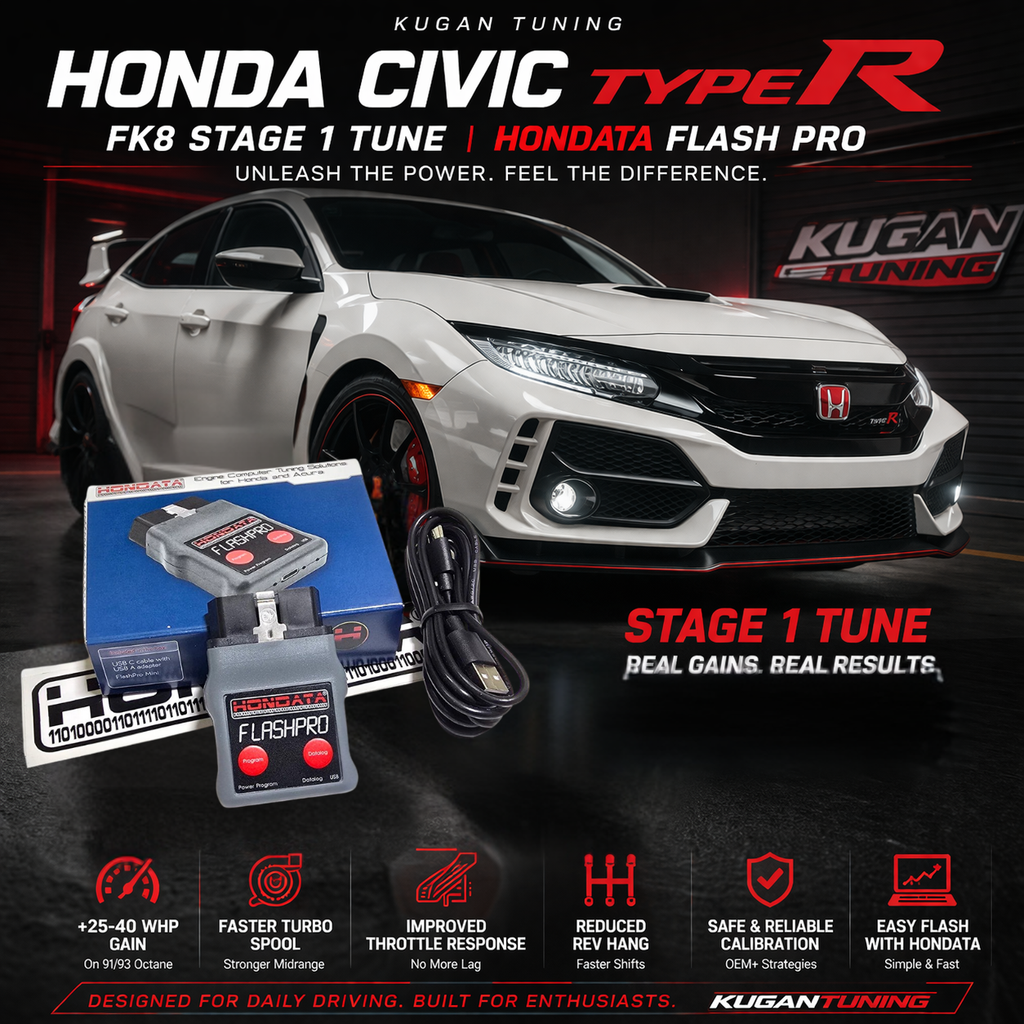 Honda Civic Type R FK8 Stage 1 Tune Hondata – Kugan Tuning