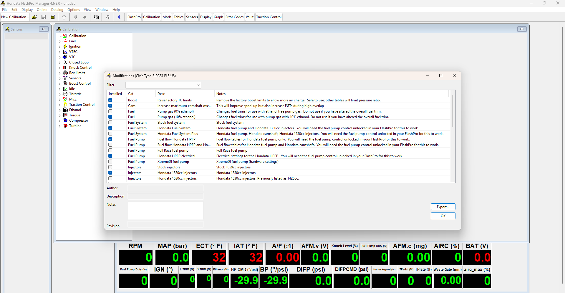 Hondata Flashpro Basemap for Civic Si and Civic Type R 1.5t 2.0t