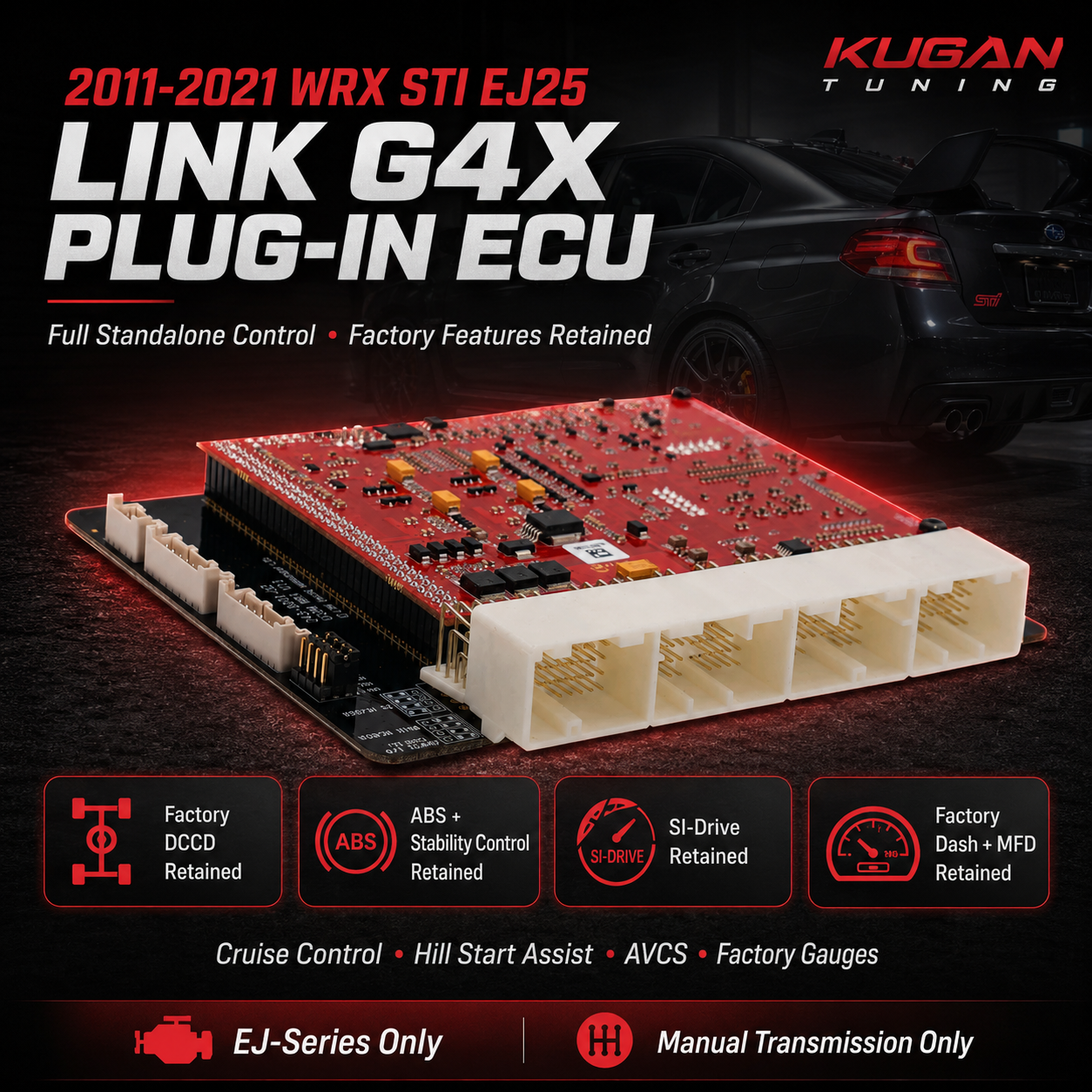 2011-2021 WRX STI Link Ecu G4X Plug and Play